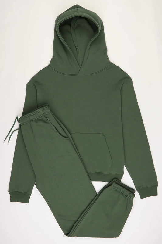 Khaki Hoodie And Joggers Co Ord Set-1